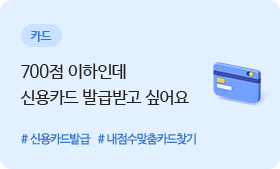 카드 - 700점 이하인데 신용카드 발급받고 싶어요 #신용카드발급 #내점수맞춤카드찾기